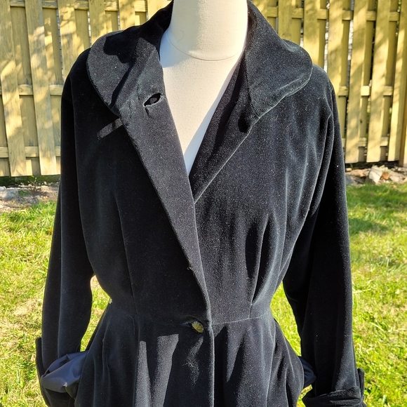 Cotton Velvet swing coat - Picture 3 of 14